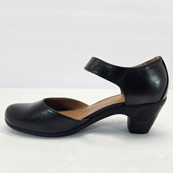 Easy Spirit Womens Black Leather Mary Jane Block Heel Shoes Size 85M - Picture 4 of 7